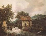 Two Watermills and an open Sluice near Singraven (mk08), Jacob van Ruisdael